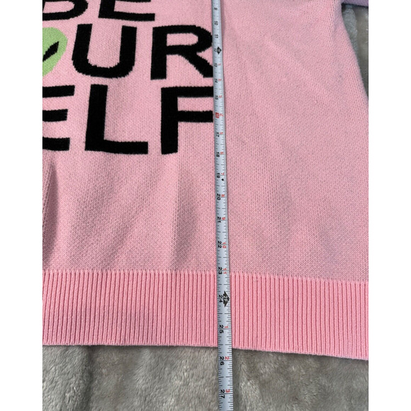 Dressed in LALA Pink Be Yourself Alien Oversized Sweater Womens Size S/M - Picture 5 of 7